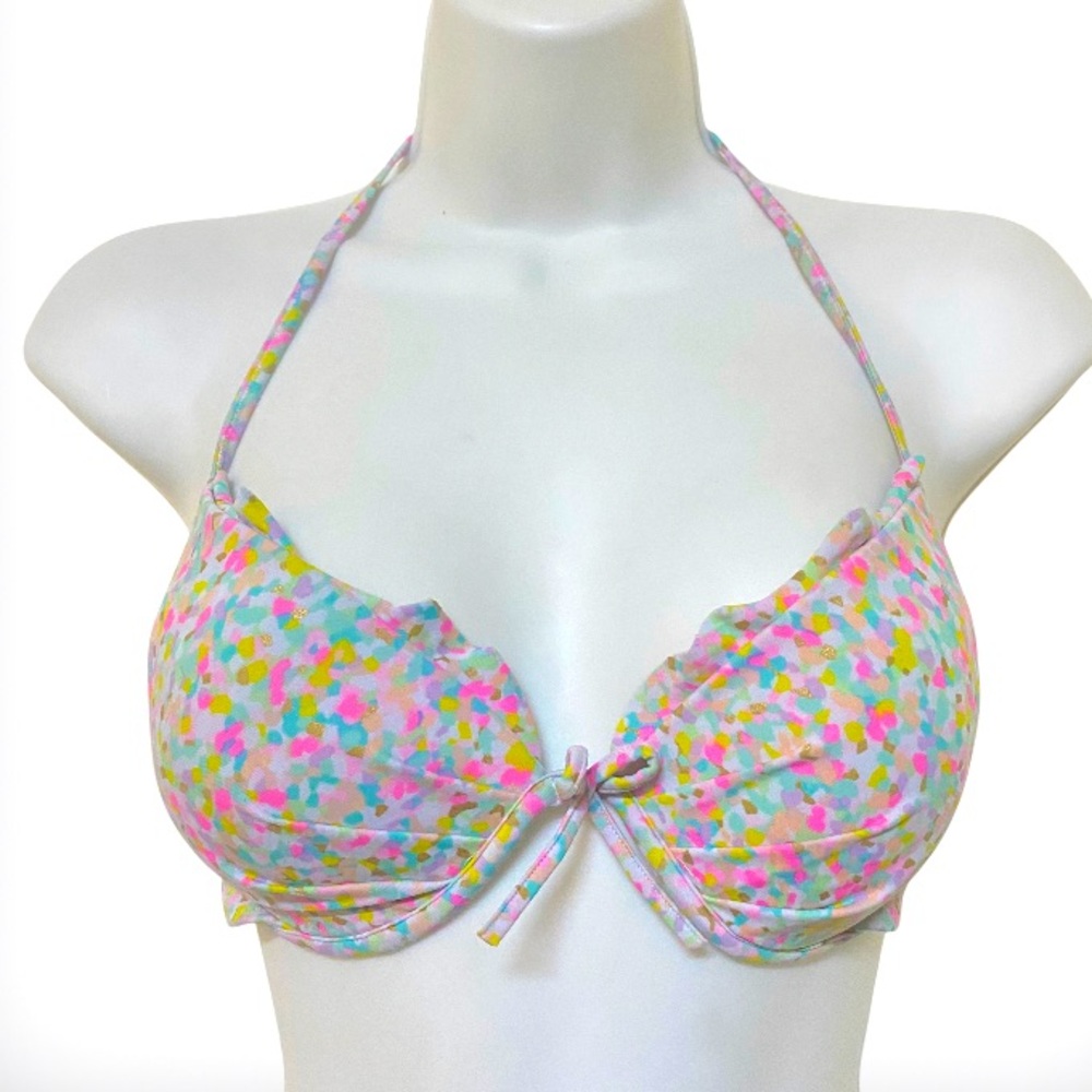 Victoria Secret Confetti Multi color Bikini Top 34C